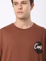 Brown Canes  Printed Oversized T-Shirt